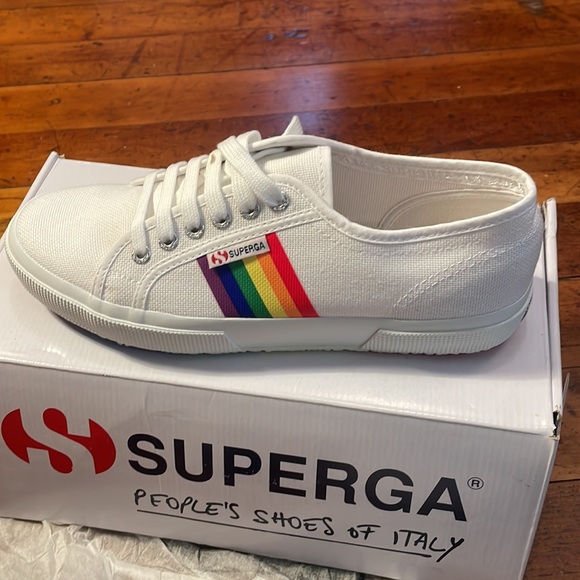 Superga Canvas Sneakers, Rainbow Soles! - Picture 3 of 7
